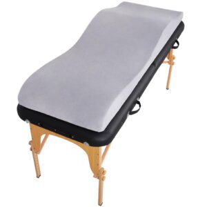 luxurious curved lash bed topper - ergonomic massage bed foamtopper wave mattress support the body 30d high density foam - grey