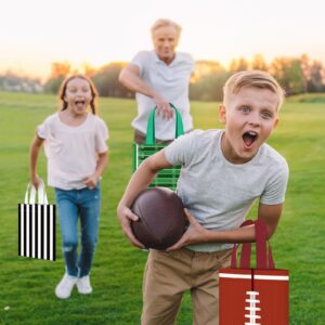 Photect 24 Pcs Football Bags Football Non Woven Gift Bags Football Treat Bags Football Goody Candy Bags Sport Favor Bags Football Themed Party Decorations Super Football Bowl Party Supplies