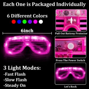 148 PCS New Years Eve Glow in the Dark Party Supplies- 24 Pcs 16" Foam Glow Sticks, 24 Pcs LED Glasses, 100 Pcs Glow Sticks Necklaces Bracelets Light Up New Years Party Favors Wedding Birthday