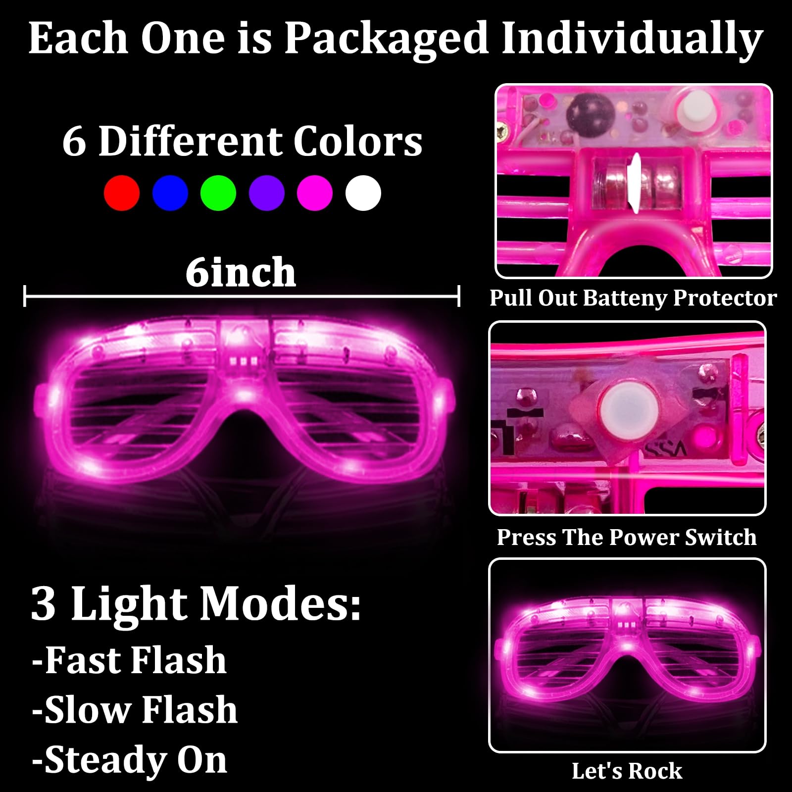 148 PCS New Years Eve Glow in the Dark Party Supplies- 24 Pcs 16" Foam Glow Sticks, 24 Pcs LED Glasses, 100 Pcs Glow Sticks Necklaces Bracelets Light Up New Years Party Favors Wedding Birthday