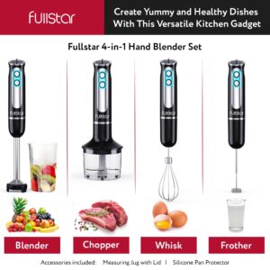 Immersion Blender Set, Hand Blender Electric, Immersion Blender Handheld, 9-Speed, 500W Handheld Blender - Hand Blenders Immersion, Hand Mixer Electric Blenders, Smoothie Blender (5-in-1, Black)