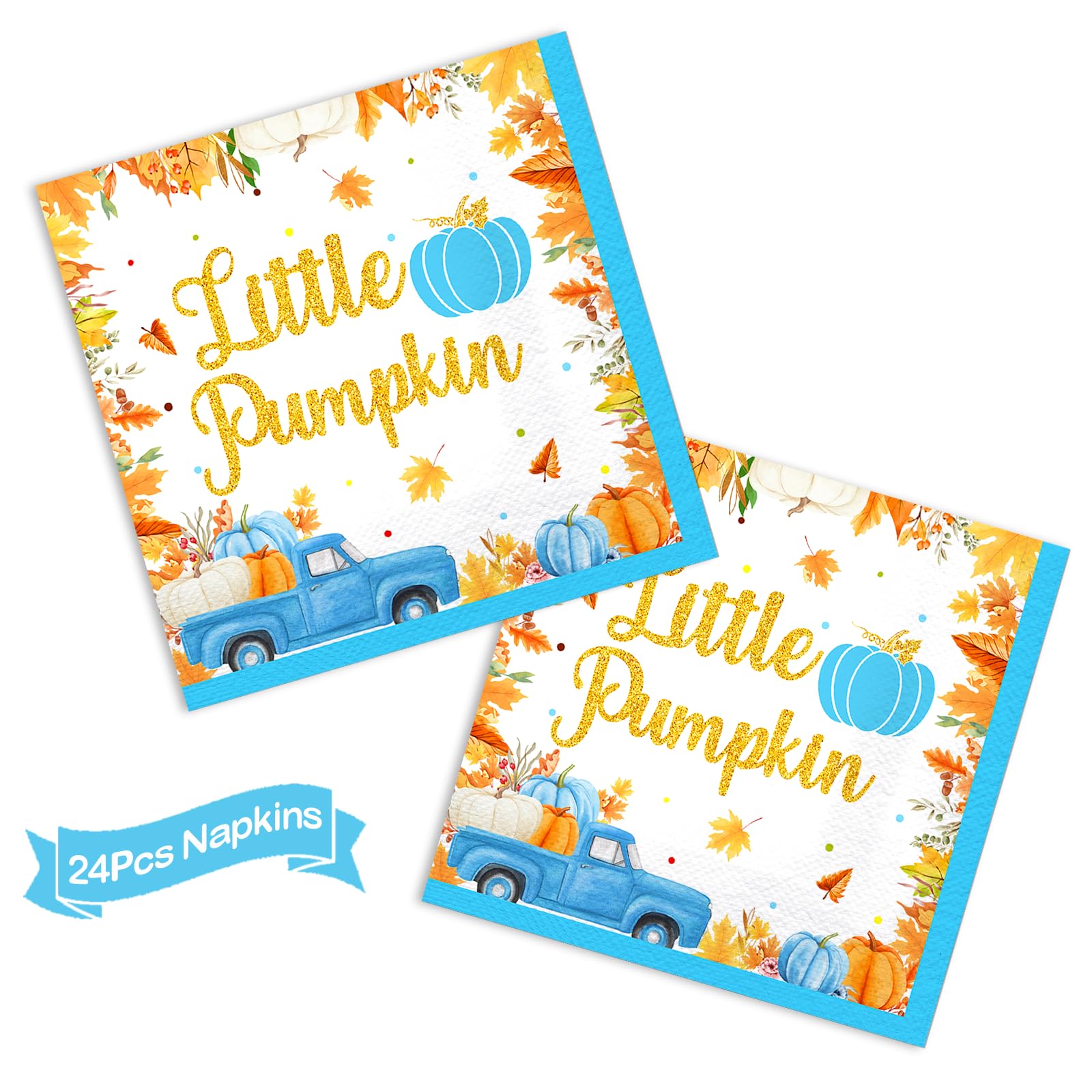 170Pcs A Little Pumpkin is On His Way Baby Shower Party Decorations Little Pumpkin Baby Shower Decorations Boy A Little Pumpkin is On The Way Baby Shower Boy Blue Pumpkin Baby Shower Decorations