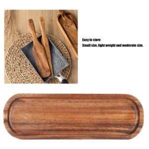 Spoon Rest for Kitchen Counter, Wood Spatula Shovel Storage Tray Cooking Utensils Holder Base for Ladle Spatula Spoons Tongs, 10.2x3.3x0.8in