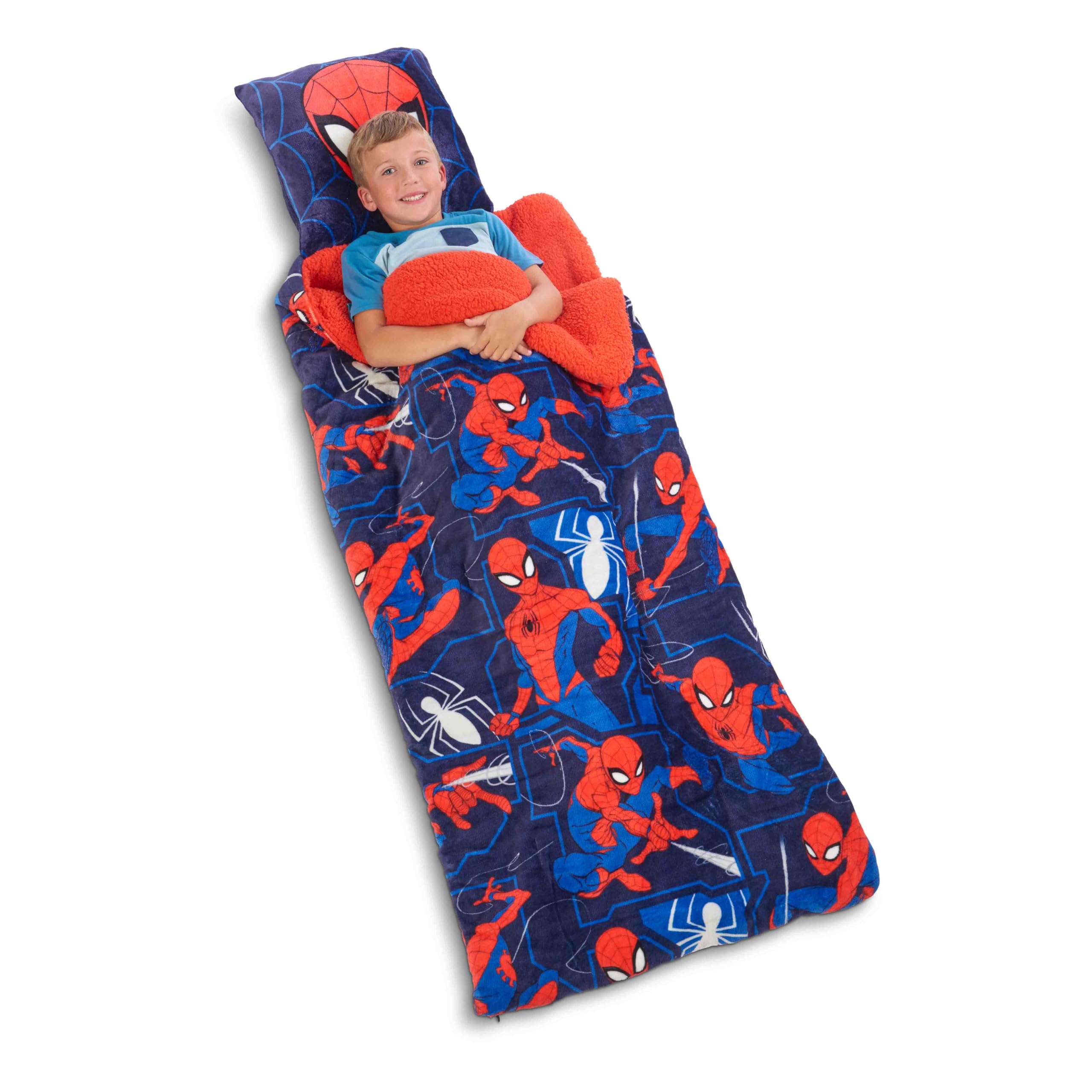 Northwest Spider-Man Silk Touch Sherpa Slumber Bag, 27" x 56", Fearless Spidey