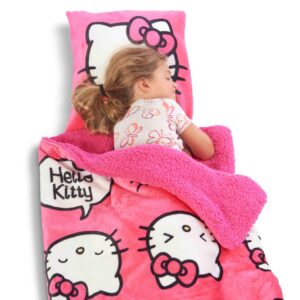 Northwest Hello Kitty Silk Touch Sherpa Slumber Bag, 27" x 56", Pink Pride