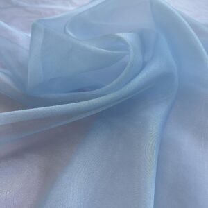 Organza Fabric by The Yard - Crystal Organza Fabric - Perfect for Wedding, Party Decor, Draping, and Crafts - Available by The Yard - 58 inches - 1 Yard (Baby Blue)