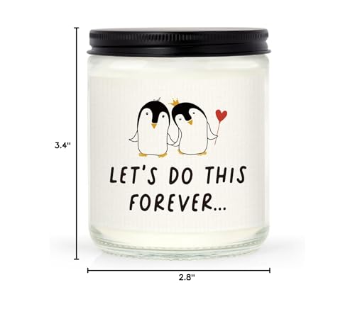 Shqiueos Anniversary Candle Gifts for Men Women, I Love You Gifts for Girlfriend, Boyfriend, Wife, Husband, Funny Couple Gifts for Him Her, Let's Do This Forever Candle 7oz