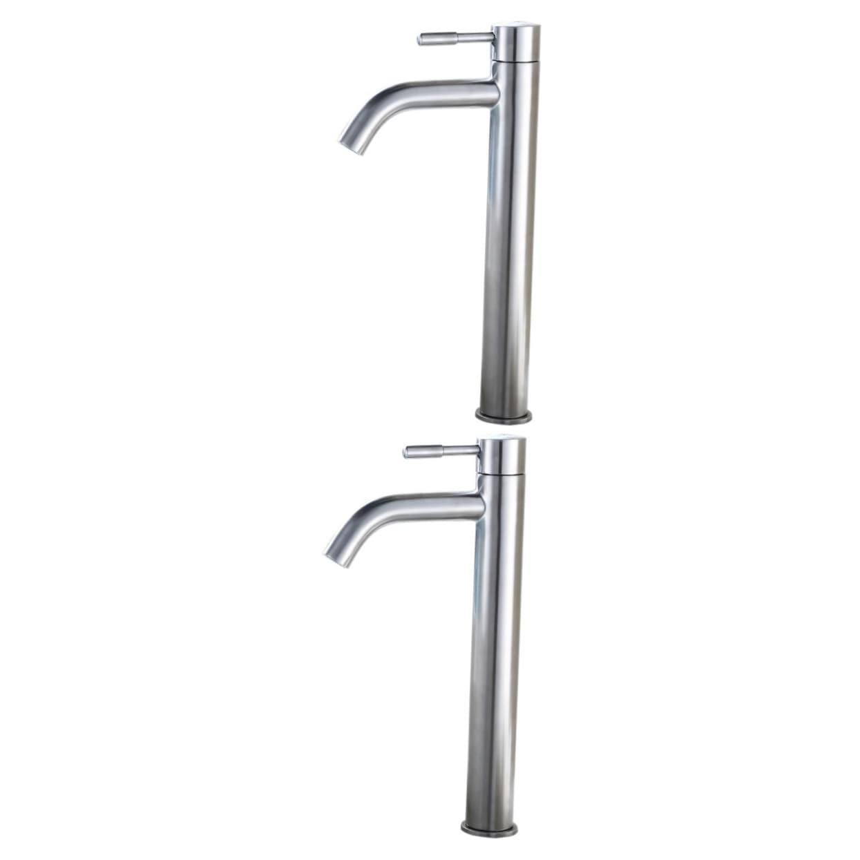 DOITOOL 2pcs Steel Brushed Out Kitchen Hole Drain Faucet Faucet| Basin Mount Bathroom Metal Nickel for Sprayer Cold Waterfall Xxcm Handle Tub Plunge Pull Deck Single with One Stainless