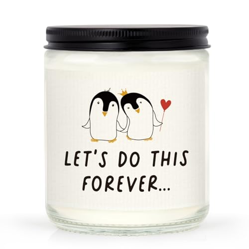 Shqiueos Anniversary Candle Gifts for Men Women, I Love You Gifts for Girlfriend, Boyfriend, Wife, Husband, Funny Couple Gifts for Him Her, Let's Do This Forever Candle 7oz