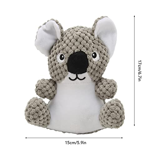 Dog Squeaky Plush Toy, Simulation Koala Shape Bite Resistant Washable Stuffed Pet Toy, Dog Chew Toys for Teeth Grinding Relieving Boredom Small Medium Dogs Pet Supplies