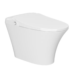 superflo smart toilet with bidet built in | one piece smart toilet bidet with heated seat & night light,smart toilets for bathrooms(warm air dryer, auto flush, auto open/close cover)