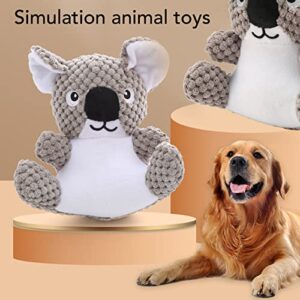 Dog Squeaky Plush Toy, Simulation Koala Shape Bite Resistant Washable Stuffed Pet Toy, Dog Chew Toys for Teeth Grinding Relieving Boredom Small Medium Dogs Pet Supplies