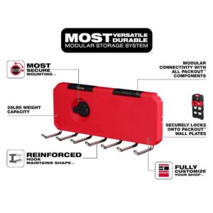 Shevan Fits Milwaukee 48-22-8329 Packout 7 Hook Wall Mounted Rack. 25lbs Weight Capacity