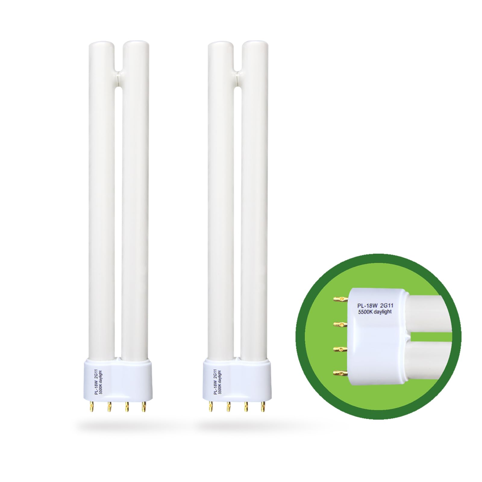 PL18-B-FFP 18W Replacement for OttLite T18330 T186C0 T40112 Fluorescent Light Bulb,18W Fluorescent Light Bulbs Tpye B,5500K Bright Natural Daylight,2G11 Base,2Pack