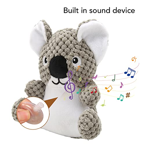 Dog Squeaky Plush Toy, Simulation Koala Shape Bite Resistant Washable Stuffed Pet Toy, Dog Chew Toys for Teeth Grinding Relieving Boredom Small Medium Dogs Pet Supplies