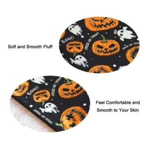 aqtoelca Halloween Teen Throw Blanket Trick or Treat Lightweight Pumpkin Blankets for Couch Sofa Outdoor Fleece Blankets and Throws Halloween Holiday Decorative Blanket 50x60-02