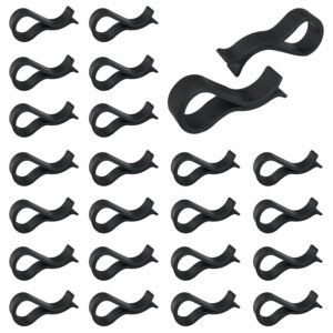 zzlzx 24pcs plastic fixing clamp, support clamp, pen cap cover clothing accessory hanging buckle, grid towel scarf fixing clip, preventing clothes from slipping off hangers, black