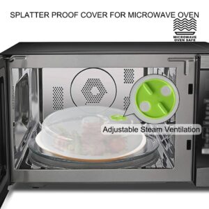 Bealuffe Microwave Covers for Food 5 PCS Microwave Splatter Lid Cover Dish Cover Plate Splatter Shield for Microwave Oven