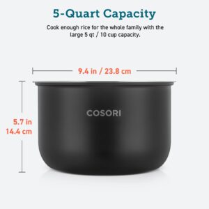 COSORI 5-Quart Rice Cooker Inner Pot Non-Stick for 10 Cup Uncooked CRC-R501- KUS Rice Cooker Only, 6-Layer, CRP-R501IP-KUS