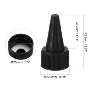 PATIKIL Twist Bottle Caps, 40Pcs 20/410 Squeeze Bottle Cap Replacement Caps for Glue Dispensing Bottles Dispensing Caps Paint Bottles, Black