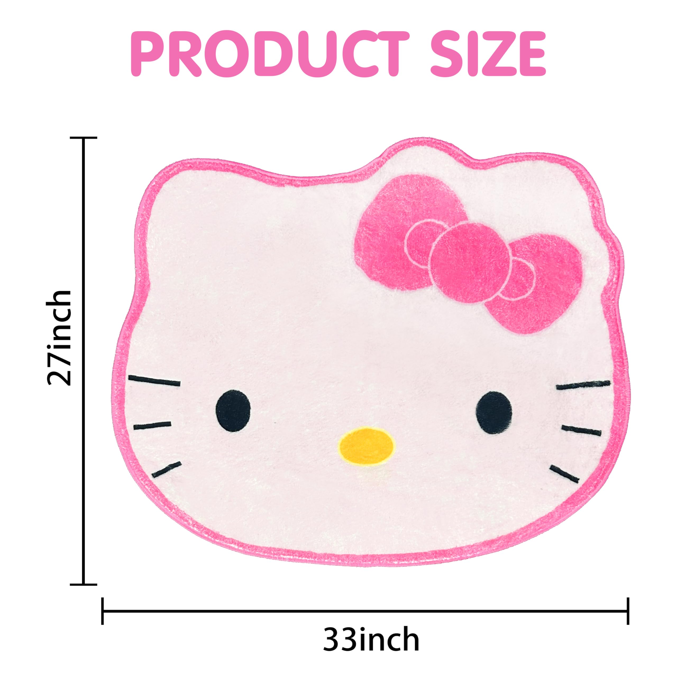 Hurig Super Soft Kitty Rugs Cute Area Rug for Room Decor Girls Bedroom Decoration Cashmere Mat