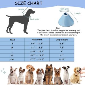 Dog Cone Collar for Large Dogs, Adjustable Soft Pet Cone for Dogs to Stop Licking Wound After Surgery, Dog Cone Alternative Pet E-Collar, Cone for Dogs After Surgical Recovery Collar