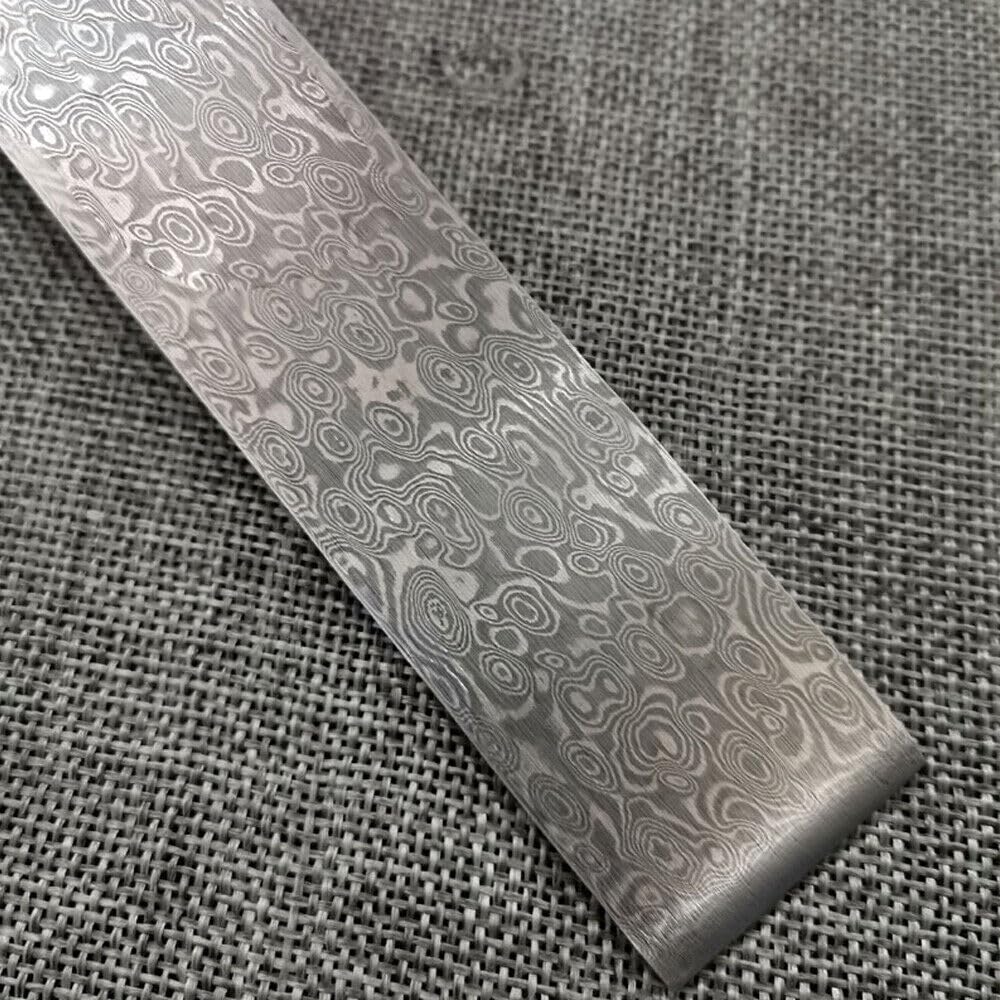 Handmade Damascus Steel Billet Knife/Blank Blade Making Bar Clouds 150x25x3mm