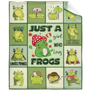 Frog Throw Blanket is Super Soft and Warm,The Lightweight Flannel Blanket is for All-Season Use,A Great Choice for Gifts 60"x50"for Teen