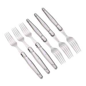 laguiole by hailingshan forks set of 6 light premium dishwasher safe stainless steel flatware silverware with gift box