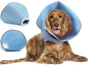 dog cone collar for large dogs, adjustable soft pet cone for dogs to stop licking wound after surgery, dog cone alternative pet e-collar, cone for dogs after surgical recovery collar