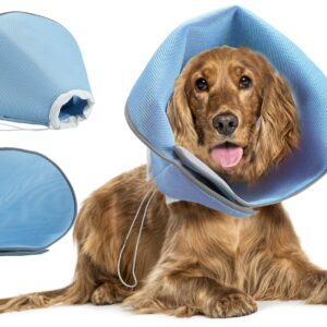 Dog Cone Collar for Large Dogs, Adjustable Soft Pet Cone for Dogs to Stop Licking Wound After Surgery, Dog Cone Alternative Pet E-Collar, Cone for Dogs After Surgical Recovery Collar