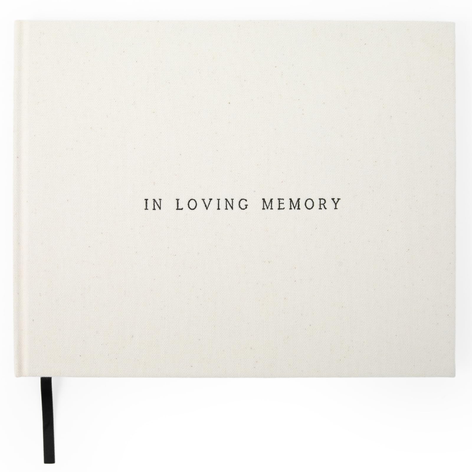 Funeral Guest Book for Memorial Service Sign In – Guest Book for Funeral w/ Black Keepsake Box - Modern Ivory Linen Hardcover Memory Book for Celebration of Life Guest Book with 540 Entries