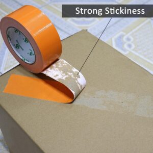 BOMEI PACK Duct Tape Orange, Heavy Duty Strong Industrial Color Duct Tape 9mil x 1.88inch x 30yds for Packing and Repairing