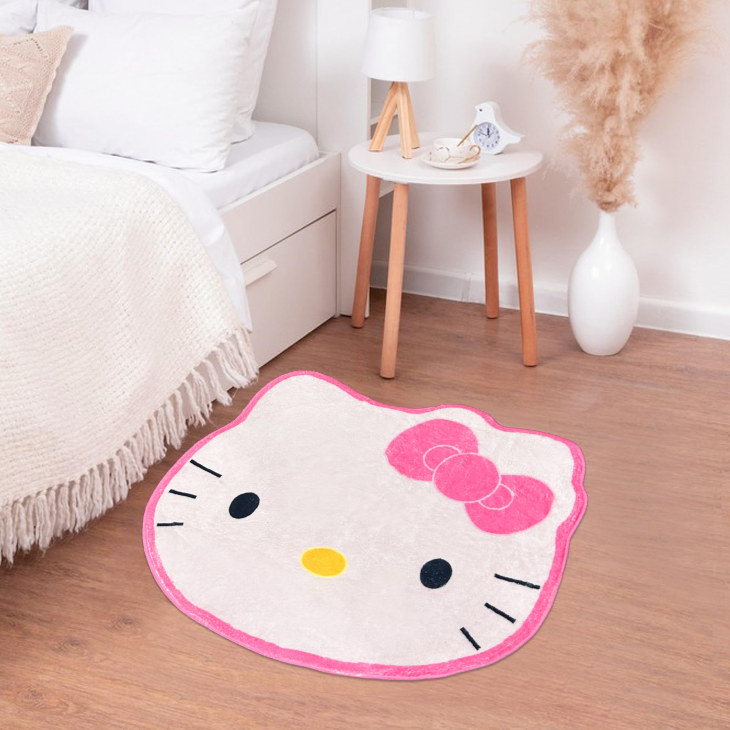 Hurig Super Soft Kitty Rugs Cute Area Rug for Room Decor Girls Bedroom Decoration Cashmere Mat