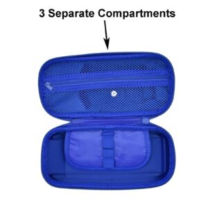 Maydahui Tank Shape Pencil Case Large Capacity Pen Pouch Holder Compartments Organizer Pencil Bag Stationery Box Waterproof EVA Camouflage Blue