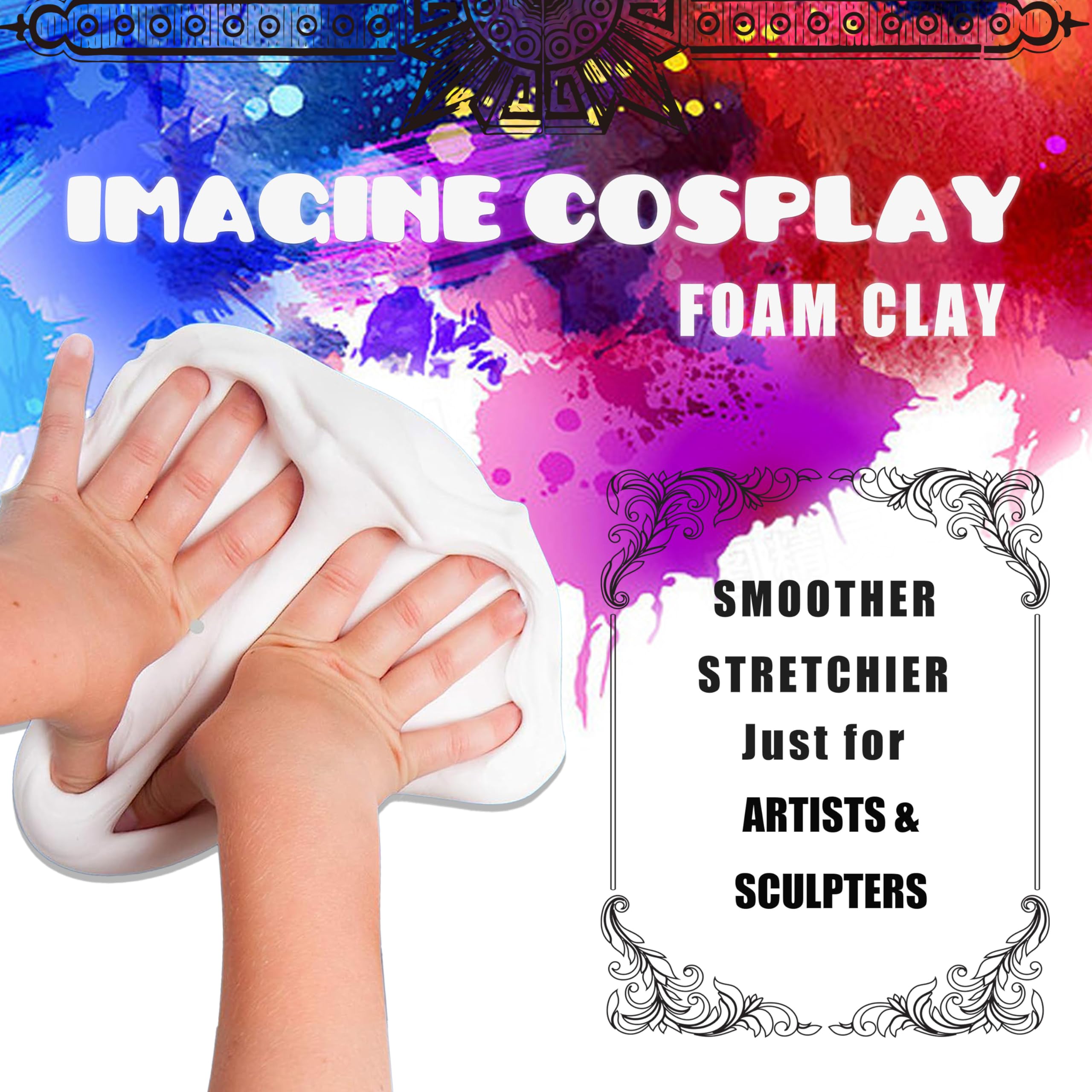 Sculpting and Cosplay Foam Clay, 300g of High Density Air Clay for Sculpting and Molding into Fun Projects and Cosplay Props. Foam Clay is Lightweight, Flexible, Easy to: Mold, Sand and Paint.