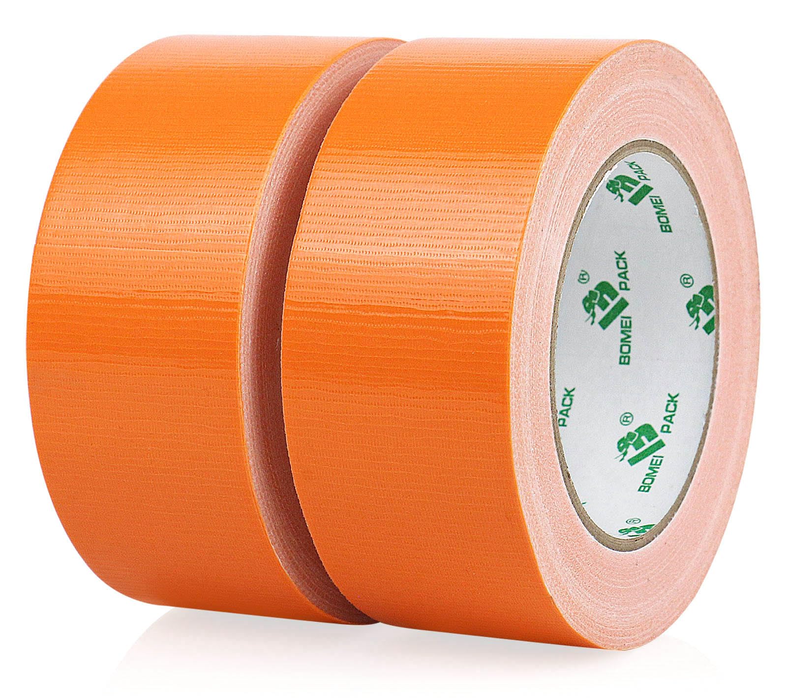 BOMEI PACK Duct Tape Orange, Heavy Duty Strong Industrial Color Duct Tape 9mil x 1.88inch x 30yds for Packing and Repairing