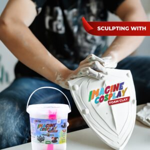 Sculpting and Cosplay Foam Clay, 300g of High Density Air Clay for Sculpting and Molding into Fun Projects and Cosplay Props. Foam Clay is Lightweight, Flexible, Easy to: Mold, Sand and Paint.