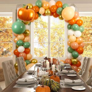 Fall Balloon Arch Garland Kit, 18" 10" 5" Retro Green Burnt Orange Gold Fall Balloons Decorations for Fall Baby Shower Decorations Autumn Thanksgiving Friendsgiving Party Decorations