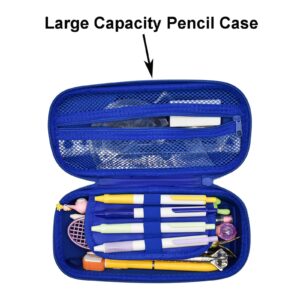 Maydahui Tank Shape Pencil Case Large Capacity Pen Pouch Holder Compartments Organizer Pencil Bag Stationery Box Waterproof EVA Camouflage Blue