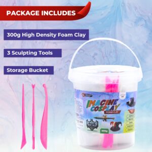 Sculpting and Cosplay Foam Clay, 300g of High Density Air Clay for Sculpting and Molding into Fun Projects and Cosplay Props. Foam Clay is Lightweight, Flexible, Easy to: Mold, Sand and Paint.