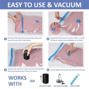 32 Vacuum Storage Bags with Electric Pump, Vacuum Sealed Storage Bags (5Jumbo/5Large/11Medium/11Small), Space Saver Vacuum Seal Bags for Clothing, Comforters, Pillows, Towel, Blanket Storage, Bedding