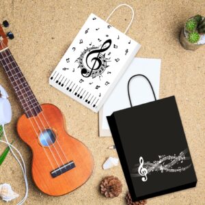 24 Pcs Music Notes Gift Bags Musical Note Paper Gift Treat Bags for Social Media Music Theme Birthday Party Baby Shower Music Theme Party Supplies