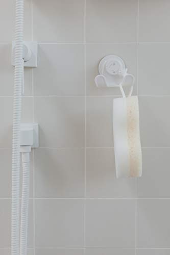 Umbra Flex Shower Storage Accessories with Patented Gel-Lock Technology Suction Cup, 5.8170000000000002 x 7.7469999999999999 x 6.1470000000000002 cm, White (Pack of 2)