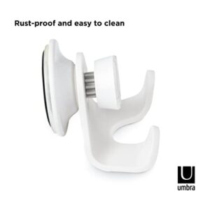 Umbra Flex Shower Storage Accessories with Patented Gel-Lock Technology Suction Cup, 5.8170000000000002 x 7.7469999999999999 x 6.1470000000000002 cm, White (Pack of 2)