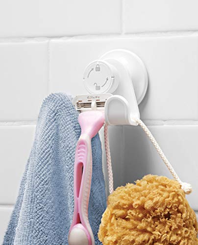 Umbra Flex Shower Storage Accessories with Patented Gel-Lock Technology Suction Cup, 5.8170000000000002 x 7.7469999999999999 x 6.1470000000000002 cm, White (Pack of 2)