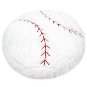 ourhonor baseball plush, 18 inch baseball pillow soft fluffy football stuffed plushies toy comfortable cushion room decorations party gift for boy & girls