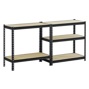 Kcelarec 5-Tier Utility Shelves, Metal Storage Shelves Garage Shelving Unit Adjustable Garage Storage Shelves Storage Racks Heavy Duty Shed Shelving (Black)