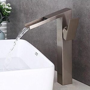 kitchen & bath fixtures taps faucet,brushed basin faucet bathroom waterfall faucet above counter basin hot and cold faucet copper wash basin faucet