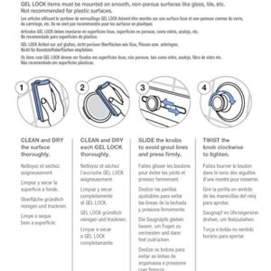 Umbra Flex Shower Storage Accessories with Patented Gel-Lock Technology Suction Cup, 5.8170000000000002 x 7.7469999999999999 x 6.1470000000000002 cm, White (Pack of 2)